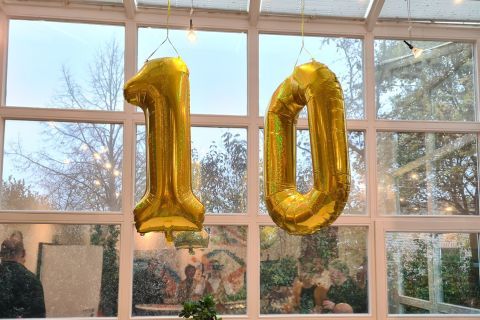 Luftballons in der Form 10