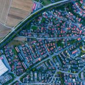 Aerial einer Stadt